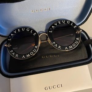 Gucci L’Aveugle Par Amour Round Sunglasses